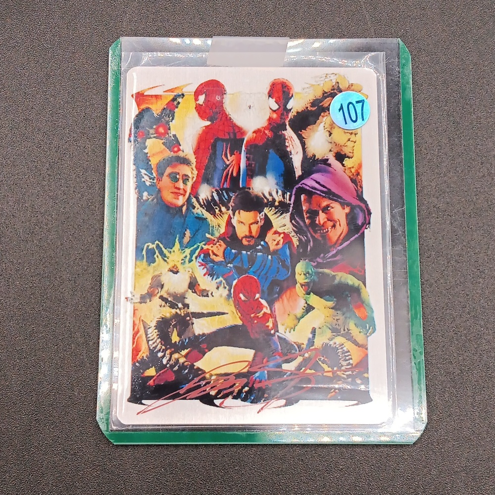 Spiderman and Villains James St. Art Metal Card Signed with COA